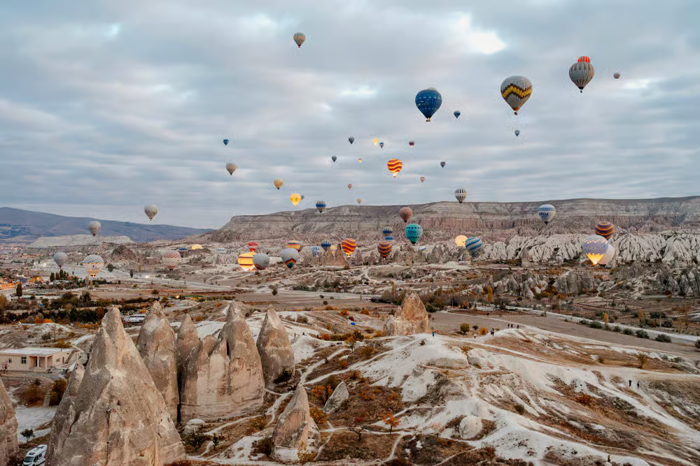 Explore Göreme Open-Air Museum, Paşabağ Fairy Chimneys, Uçhisar Castle and Kaymaklı Underground City.