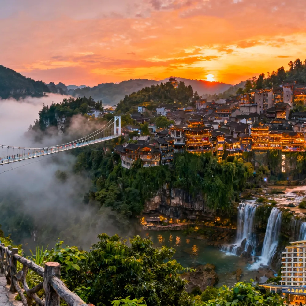 Direct flight from Singapore to Zhangjiajie, saving time and hassle, starting your adventure amidst spectacular peaks and waters with ease.